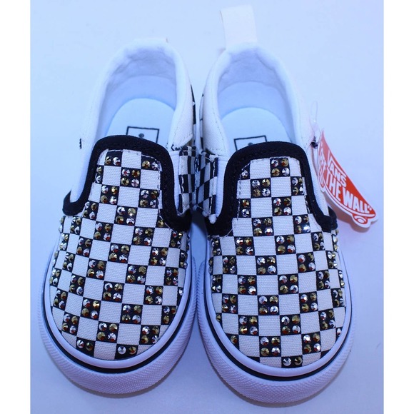 Vans Asher Slip-On Black Sneakers Toddler's Size 6 - Picture 7 of 12